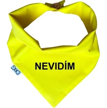 Obleček pro psa Funky Dog šátek žlutý Nevidím XL