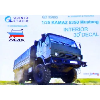Plastikový model Quinta studio 1/35 KAMAZ 5350 Mustang 3D-Printed Interior (ZVE)