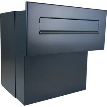 Poštovní schránka 1x poštovní schránka F-042 k zazdění do sloupku + čelní deska bez jmenovky ČD-4 - RAL 7016 MAT. - ANTRACIT