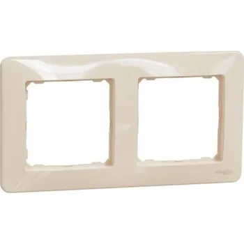 vypínač a zásuvka Sedna Design rámeček 2-násobný béžová