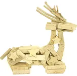 Autronic Sob dřevěná vánoční dekorace, 32x29x7 cm DV2934