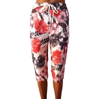 Elastické kraťasy s květinovým potiskem Barva: Bílá s motivem květin, Veliost: Univerzální