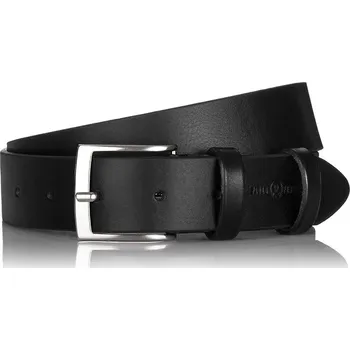 Opasek Pánský kožený pásek černý Paolo Peruzzi IR-01 (Kožený opasek vyrobený ručně v Itálii)