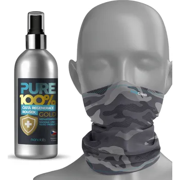 rouška Recenze Nanolab Set antivirový nanošátek army + Regenerace na roušky Pure 100 % Gold 100 ml