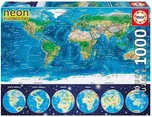 Educa Mapa světa 1000 dílků svítící 