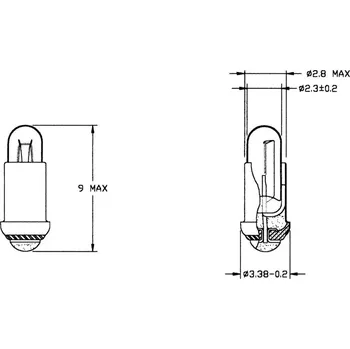 Žárovka Barthelme 4021553369365 speciální žárovka čirá MS2.8 10 V 45 mA 1 sada