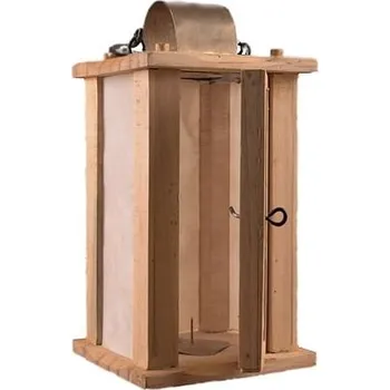 kempingová lampa imago Lucerna dřevěná s pergamenovými okenicemi