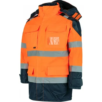 pracovní bunda Multipra 5v1 celoroční reflexní pracovní bunda oranžová 4XL
