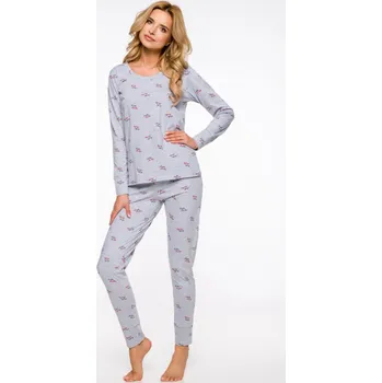 Dámské pyžamo Taro, dámské pyžamo 2318-Gala, dlouhý rukáv, šedá, vel. XL