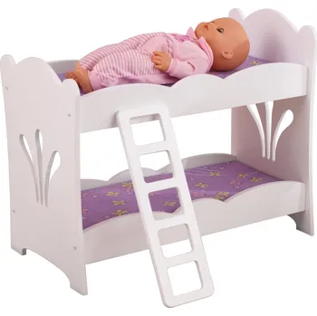 Doplněk pro panenku Kidkraft Patrová postýlka bílá