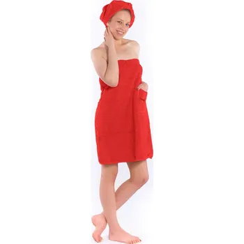 Dámské noční prádlo Interkontakt Sauna saunový kilt s turbanem