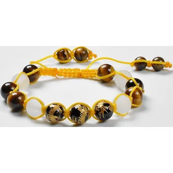 Náramek Náramek z tygřího oka, křišťálu a černého achátu