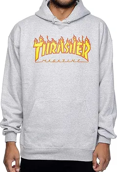 Pánská mikina Thrasher Flame Logo mikina šedá M