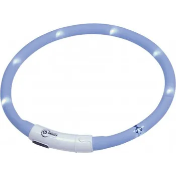 Obojek pro psa Nobby Nobby Led Puppy svítící kroužek silikon 45cm sv. modrá