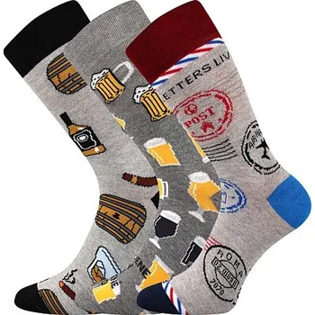 Pánské ponožky WOODOO barevné ponožky Lonka - RUM 39-42 mix barev