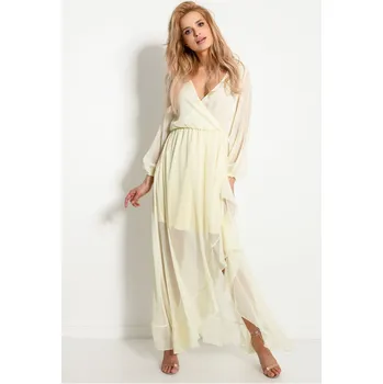 Dámské šaty Maxi šaty Fobya F889 žluté S