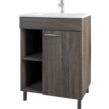 Koupelnový nábytek A-INTERIÉRY Koupelnová skříňka závěsná s keramickým umyvadlem Domi 60