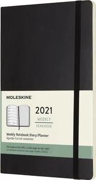 Diář Moleskine týdenní 2021 černý L