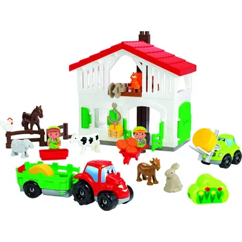 domeček pro figurky Ecoiffier 3021 Abrick farma s traktorem