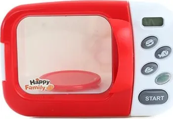 Dětský spotřebič Happy Family Mikrovlnná trouba na baterie červená/bílá