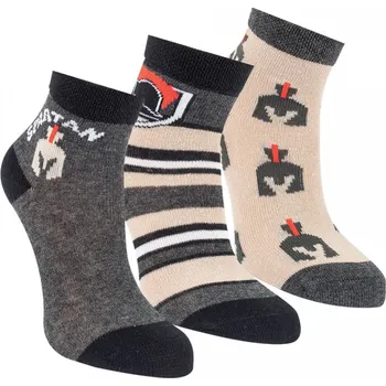 Dětské chlapecké zkrácené vzorované ponožky RS 23-26 mix barev
