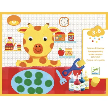 kreativní sada Djeco Malování houbičkou se zvířátky