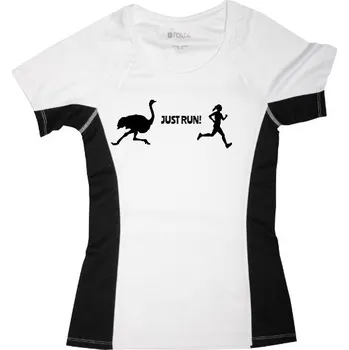 Dámské tričko Dámské funkční tričko Premium s potiskem Just Run! dámské