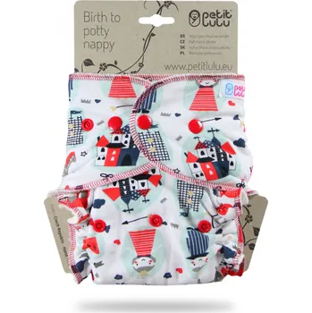 látková plena Petit Lulu Maxi/noční plena PAT - NA ZÁMKU - nová verze