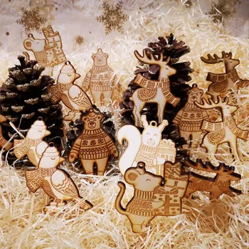 Vánoční ozdoba Vánoční ozdoba na stromeček 10 ks zvířátka