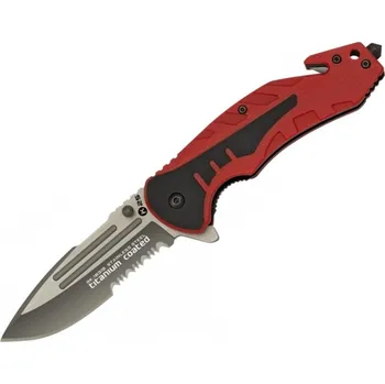 Multifunkční nůž Nůž zavírací 18319 s kombinovaným ostřím ČERVENÝ (Nůž zavírací 18319 s kombinovaným ostřím ČERVENÝ)