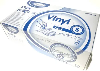 Vyšetřovací rukavice WIMEX Vinylové nepudrované bílé