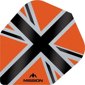 Příslušenství pro šipky Mission Letky Alliance-X Union Jack No6 - Orange / Black F3122