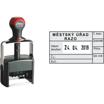 Razítko Datumové razítko Shiny H-6106 Heavy Duty, vlastní text 56 x 33 mm