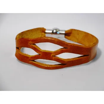 Náramek Kožený náramek č.14 Barva: Žlutá