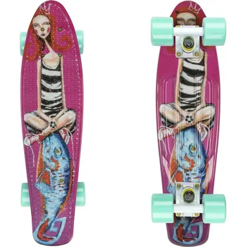 Pennyboard Fish Penny Board Girl 22" bílá/zelená