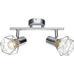 Globo 54802-2 přisazené nástěnné či stropní bodové svítidlo Xara I 2x40W | E14 - chrom + K nákupu nad 3000 Kč dárek zdarma