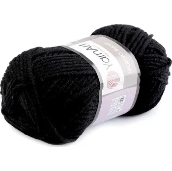 Příze Pletací příze Merino bulky 100 g, barva 10 (585) černá