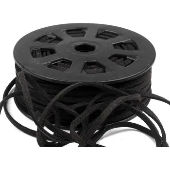 Přívěsek Řemínek imitace kůže šíře 3 mm, barva 3 černá