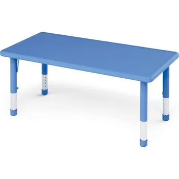 Dětský stůl Dětský výškově stavitelný stůl OBDÉLNÍK Modrá