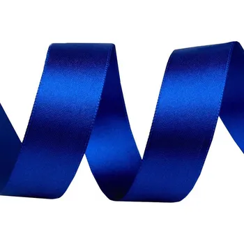 Atlasová stuha oboulící svazky po 5 m šíře 24 mm, barva 411 modrá královská