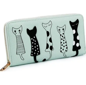 Peněženka Kraftika peněženka Kočky pastelově zelená