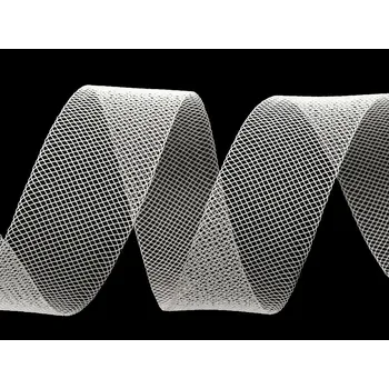 Modistická krinolína na vyztužení šatů a výrobu fascinátorů šíře 1,5 cm, barva 2 (CC33) transparent