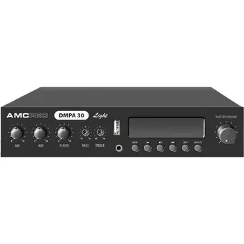 Hi-Fi Zesilovač AMC DMPA 30 Light - zesilovač s přehrávačem 30W (Zesilovač DMPA 30 Light obsahuje většinu funkcí potřebných pro ozvučení malé prodejny, výkon 30 W, MP3 přehrávač)