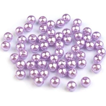 Korálek Plastové voskové korálky / perly Glance Ø6 mm, barva F24 fialová nejsvětlejší