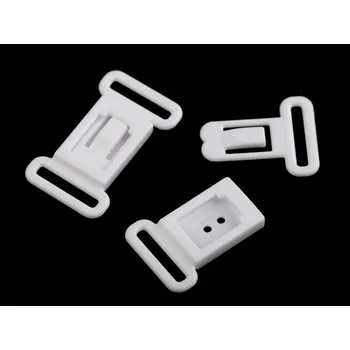 Zapínání na motýlka / kojící podprsenky šíře 12 mm, barva 2 bílá