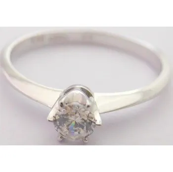 Prsten Klenoty Budín Zásnubní prsten z bílého zlata 1ks zirkon 585/1,45gr vel.52 HK1056 (Klenoty Budín Zásnubní prsten z bílého zlata 1ks zirkon 585/1,45gr vel.52 HK1056)