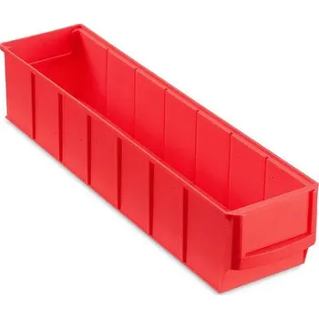 Regálová přepravka IndustrieBox, 400 x 91 x 81 mm, červená