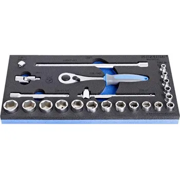 Skříňka na nářadí Sada 3/8“ nástrčných klíčů s příslušenstvím UNIOR – 23 dílů