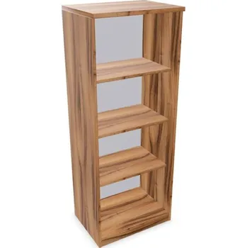 Policová skříň Kancelářská skříň - regál, v x š x h: 1545 x 600 x 445 mm, barva ořech