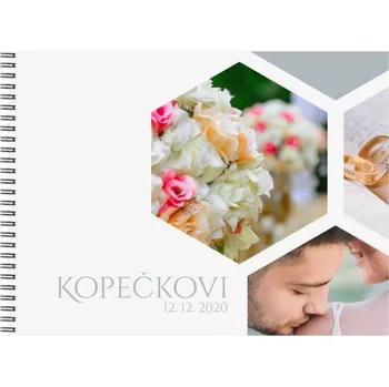 Fotoalbum Svatební fotoalbum šestiúhelníky - A4 - 20 listů + doprava zdarma